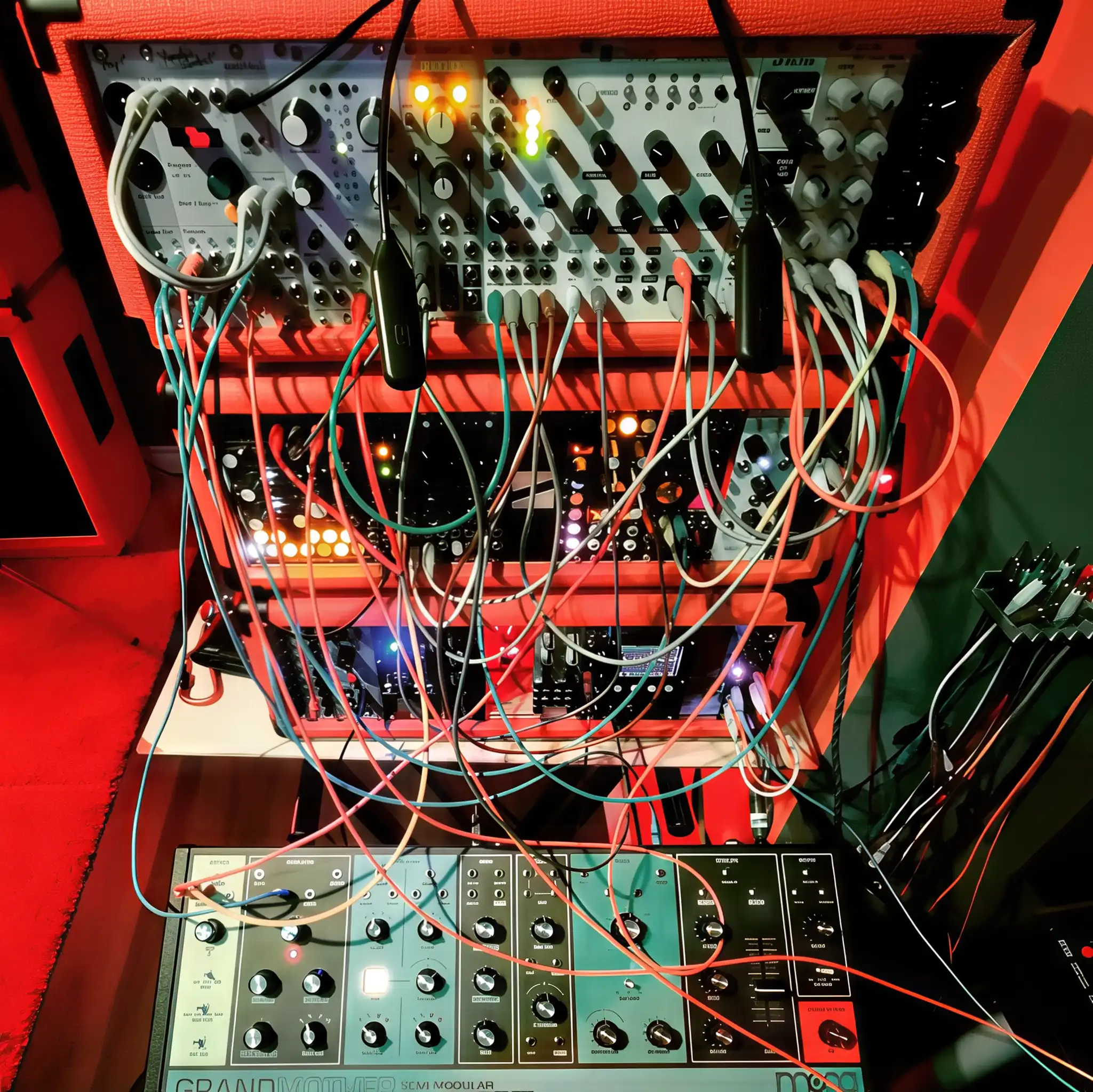 Modular Synthesizer with cables